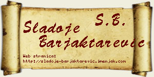 Sladoje Barjaktarević vizit kartica
